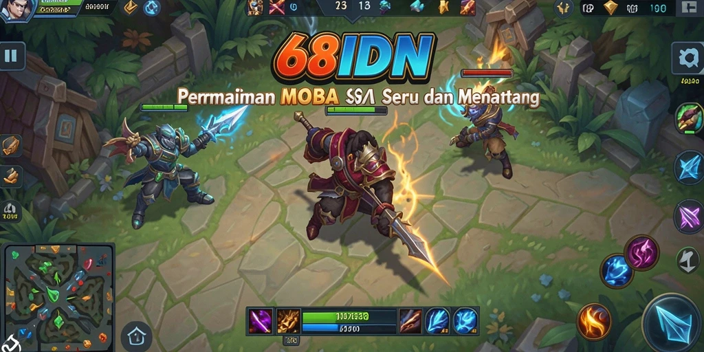 Tangkapan layar gameplay MOBA 68IDN yang mengasyikkan.