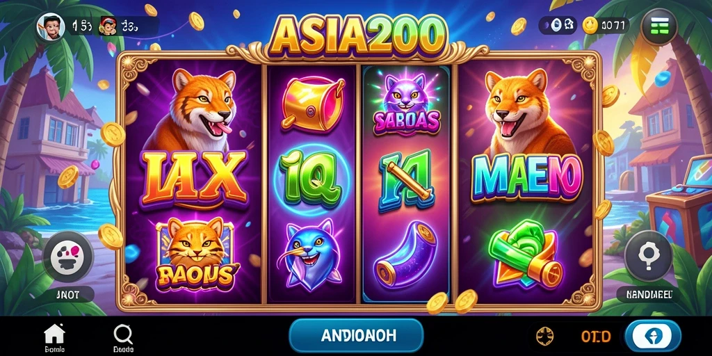 Tampilan seru gameplay Slot ASIA200 dengan fitur menarik.