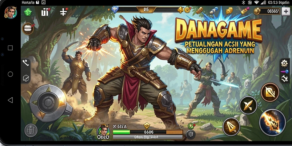 Tangkapan layar gameplay <strong>DANAGAME</strong> menunjukkan aksi pertarungan yang menegangkan dan grafis yang menawan.