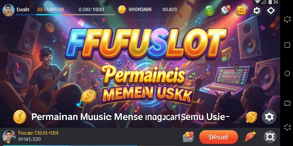 Tampilan gameplay seru FUFUSLOT dengan lagu-lagu menarik.