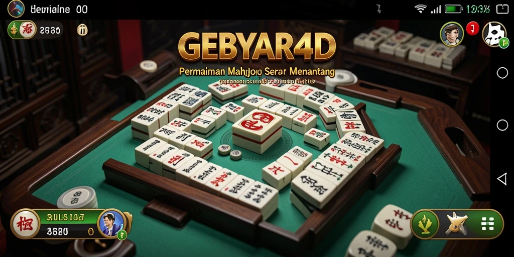 Screenshot GEBYAR4D menampilkan gameplay Mahjong yang seru dan menantang.