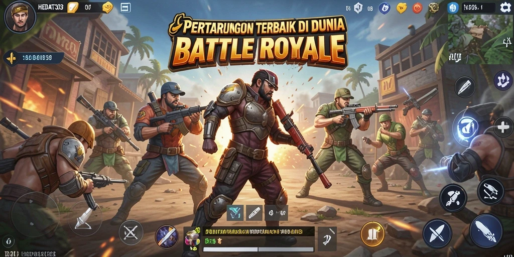 Gameplay seru dalam HEBAT303 dengan pertempuran intens Battle Royale.