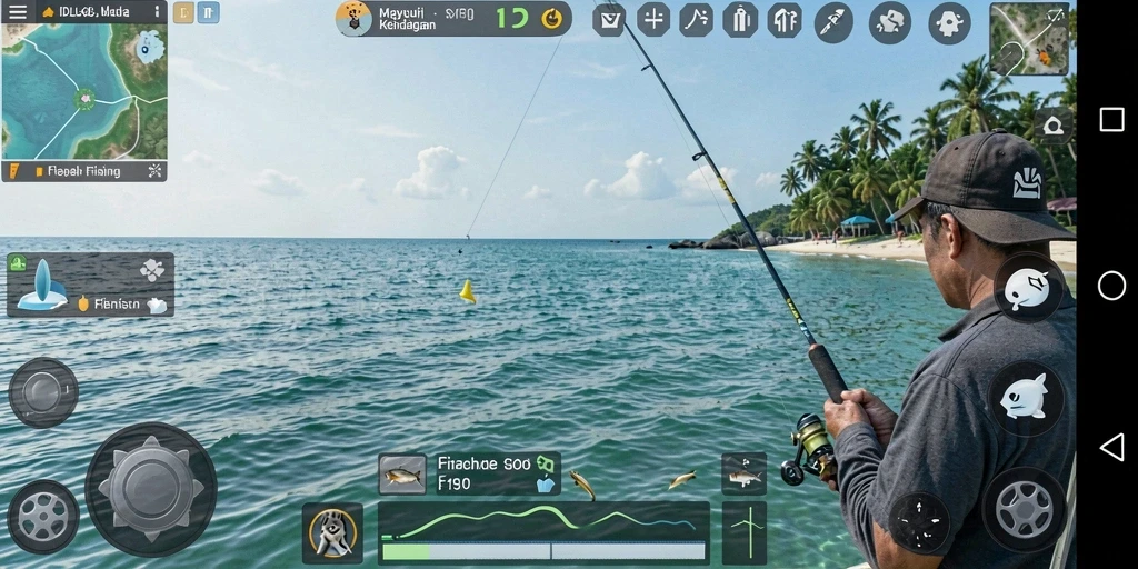 Tampilan gameplay Fishing yang seru dan menakjubkan di IDKLUB.