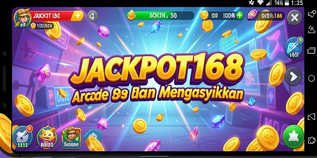 Tampilan gameplay JACKPOT168 yang seru dan penuh warna.