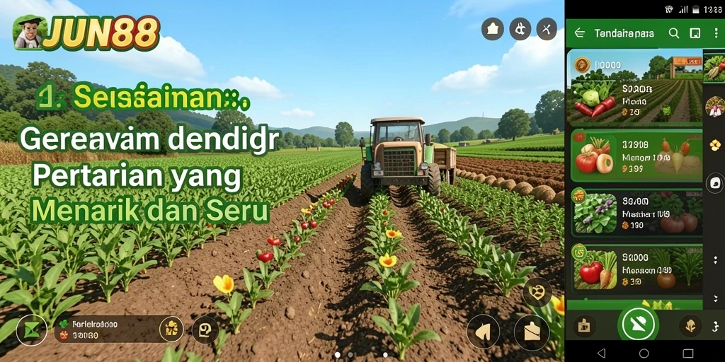 Screenshot JUN88 menampilkan gameplay seru bertani dan merawat hewan.
