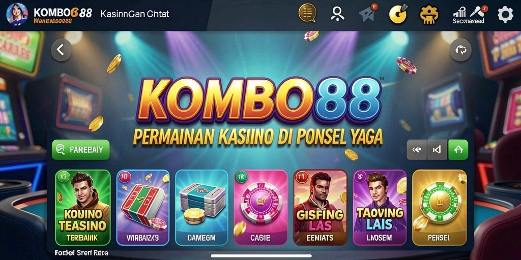 Tampilan gameplay Kasino yang seru di KOMBO88.