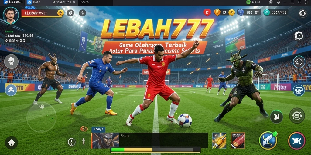 Screenshot LEBAH777 menampilkan aksi seru dalam permainan olahraga.