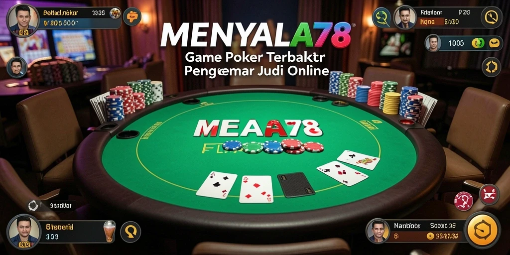 Tampilan utama gameplay MENYALA78 dengan suasana Poker yang menegangkan.