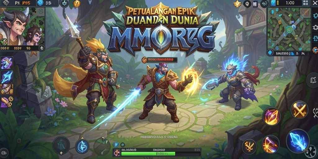 Screenshot utama PK95 menampilkan aksi seru dalam permainan MMORPG.