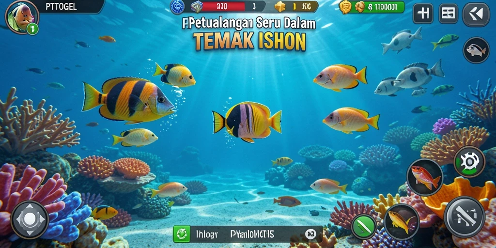 Screenshot gameplay PTTOGEL menunjukkan aksi menembak ikan yang mendebarkan.