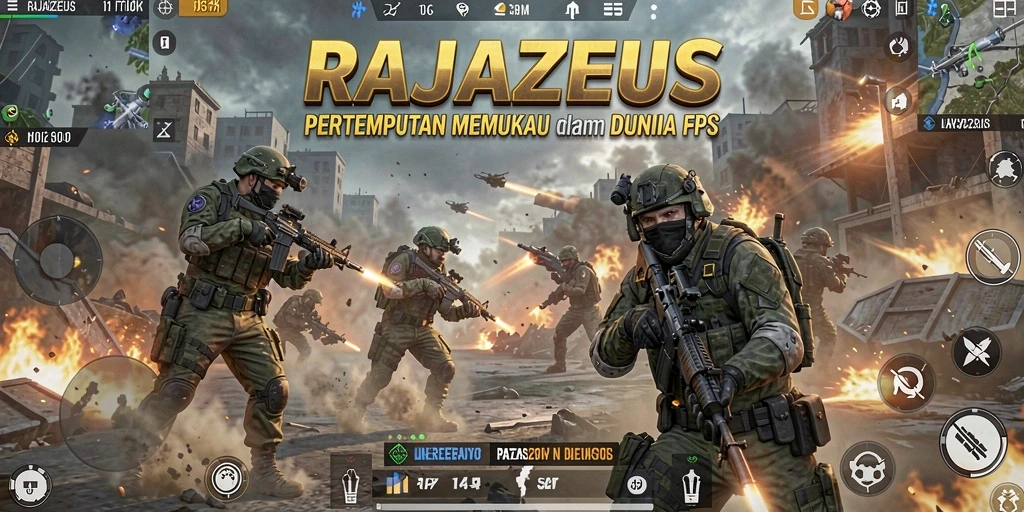 Tampilan aksi seru dalam gameplay RAJAZEUS dengan grafis menawan.