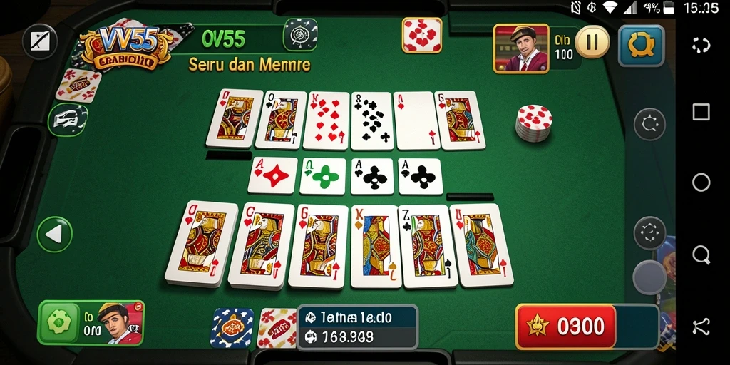 Tangkapan layar dari gameplay Domino yang seru dan interaktif.