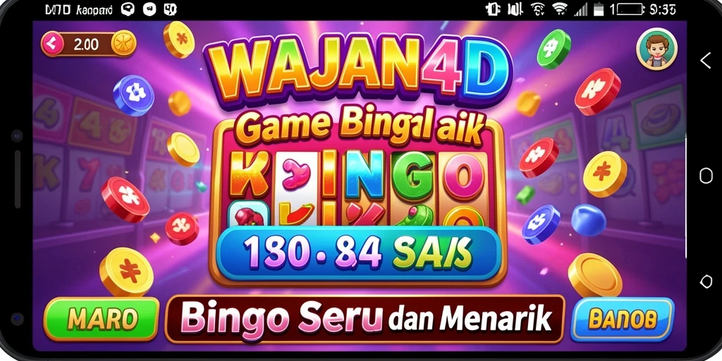 Tampilan gameplay seru di WAJAN4D yang penuh warna.